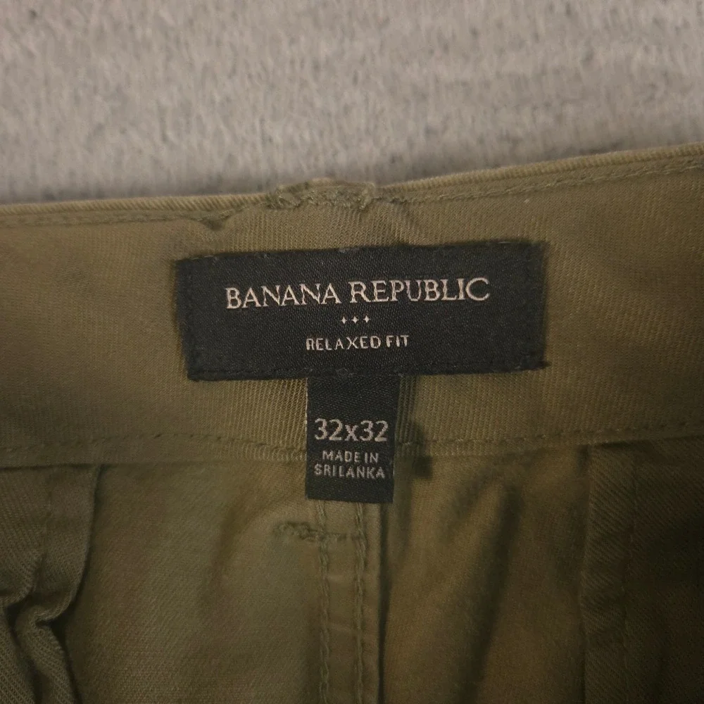 Banana Republic Pants Mens 32x32 Olive Cargo Relaxed Cotton Twill Straight Leg
